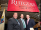 President Barchi with Governor Chris Christie, left, and former governor Thomas H. Kean, center,